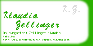 klaudia zellinger business card